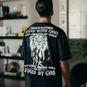 Christian I Would Rather Stand W God Judged by World T-shirt Faith Sz L/XL/XXL
